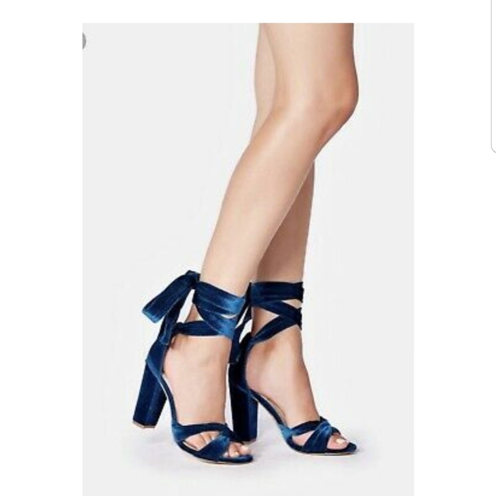 New Velvet heeled sandals